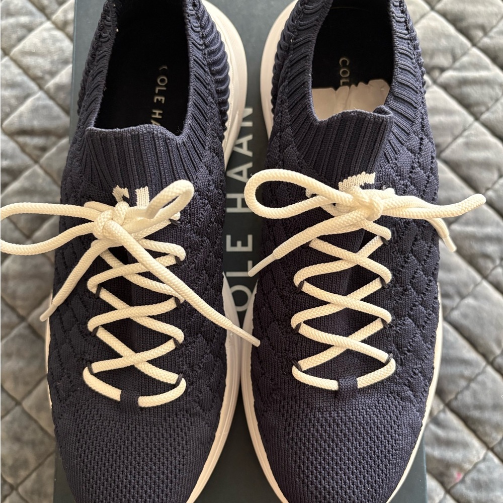 Cole Haan Women's Dark Blue Knit Sneakers